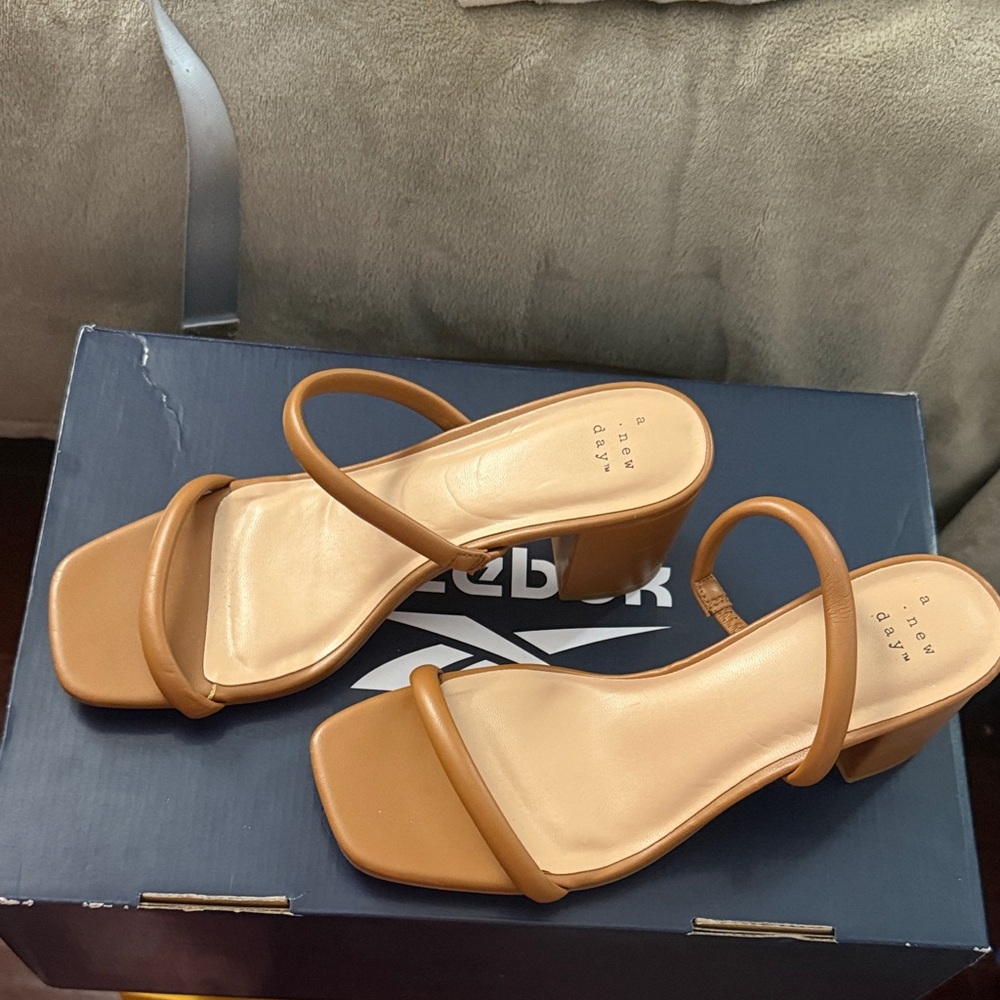 A New Day Women's Brown Strappy Heels
